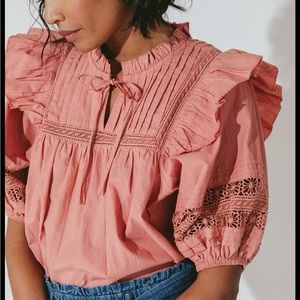 Cleobella Bridget Blouse in Rose Medium